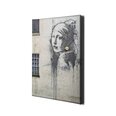 Настенный печатный холст Banksy Девушка с жемчужной серьгой Стильный декор интерьера - 60 х 40 см