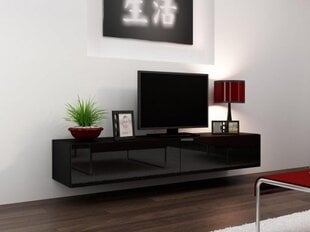 Cama TV galds 30/180/40 melns цена и информация | Тумбы под телевизор | 220.lv