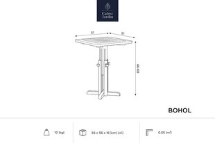 Садовый столик Calme Jardin Bohol, коричневый цена и информация | Столы для сада | 220.lv