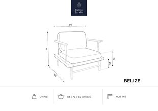 Садовое кресло Calme Jardin Belize, серый цвет цена и информация | Садовые стулья, кресла, пуфы | 220.lv