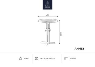 Āra galdiņš Calme Jardin Annet, brūns cena un informācija | Dārza galdi | 220.lv