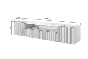 ТВ столик Bogart Nicole 200, белый цвет цена и информация | Тумбы под телевизор | 220.lv