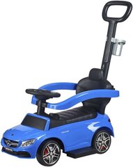 Vadāma automašīna ar rokturi MERCEDES C63, zila cena un informācija | Rotaļlietas zīdaiņiem | 220.lv