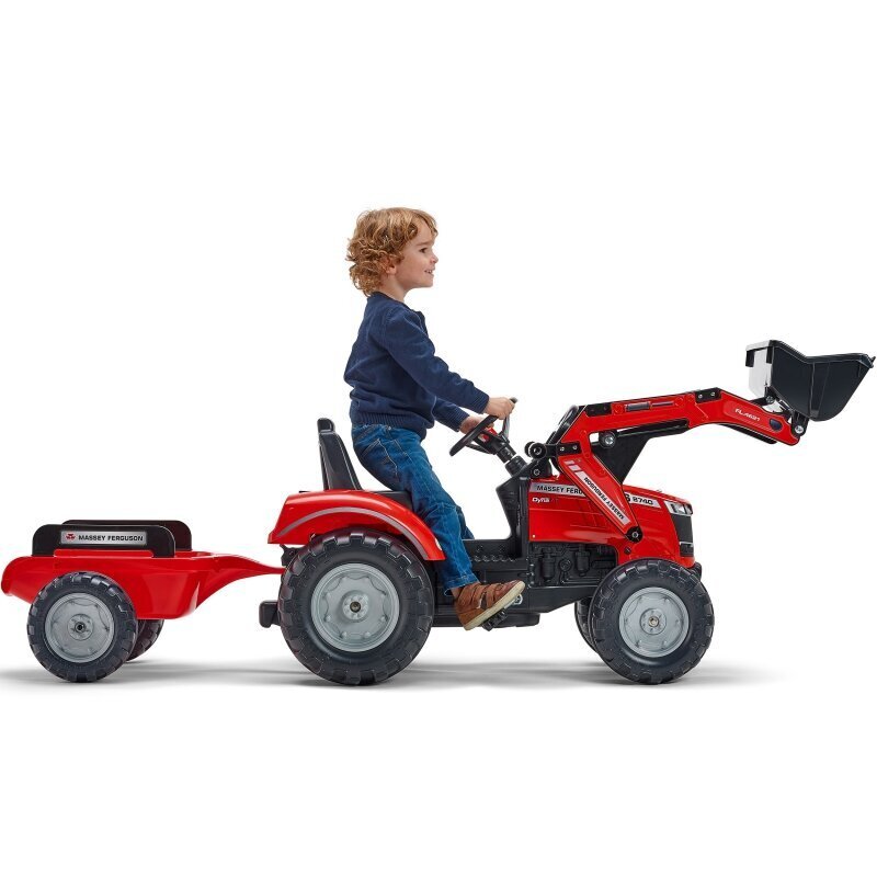 FALK Red Massey Ferguson pedāļu traktors ar piekabi no 3 gadiem цена и информация | Rotaļlietas zēniem | 220.lv