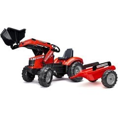 FALK Red Massey Ferguson pedāļu traktors ar piekabi no 3 gadiem цена и информация | Игрушки для мальчиков | 220.lv