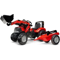 Футляр для педалей Falk Traktor с ковшом и прицепом, красный с 3-х лет цена и информация | Конструктор автомобилей игрушки для мальчиков | 220.lv