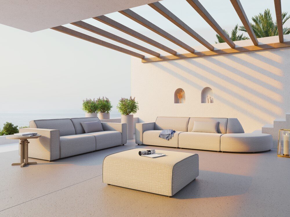 Āra dīvāns Calme Jardin Maui, smilškrāsas цена и информация | Dārza krēsli | 220.lv