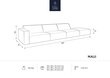 Moduļu āra dīvāns Calme Jardin Maui, smilškrāsas cena un informācija | Dārza krēsli | 220.lv