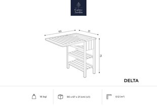 Āra galdiņš Calme Jardin Delta, balts цена и информация | Столы для сада | 220.lv