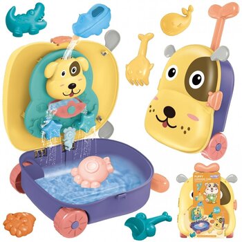 WOOPIE smilšu komplekts 3in1 čemodāns suns + ūdens rotaļlieta cena un informācija | Ūdens, smilšu un pludmales rotaļlietas | 220.lv