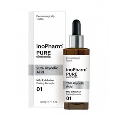 Sejas skrubis ar 20% glikolskābi Inopharm Pure, 30 ml cena un informācija | Sejas ādas kopšana | 220.lv