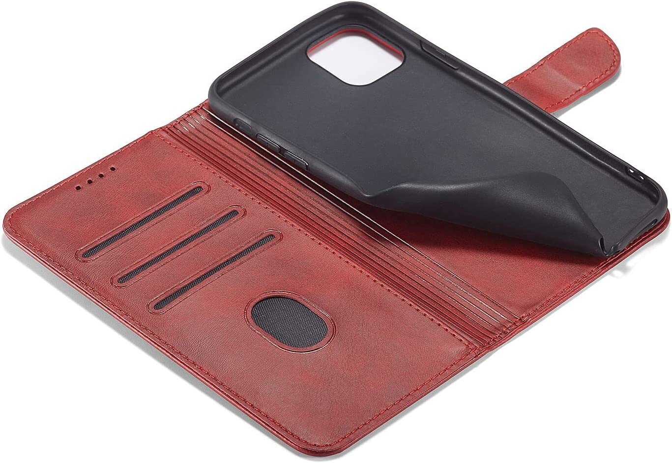 Maciņš Wallet Case Apple iPhone 11 sarkans cena un informācija | Telefonu vāciņi, maciņi | 220.lv