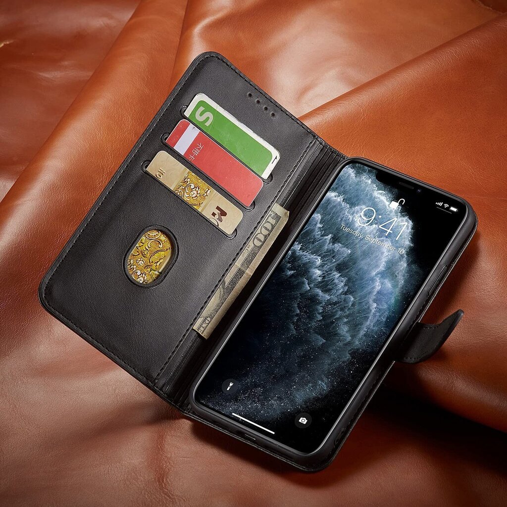 Maciņš Wallet Case Apple iPhone 7/8/SE 2020/SE 2022 melns cena un informācija | Telefonu vāciņi, maciņi | 220.lv