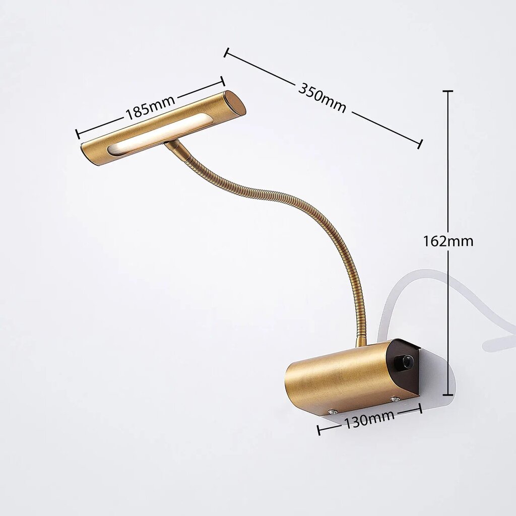 Squeegee LED lustra ar elastīgu rokturi, antīks misiņš cena un informācija | Sienas lampas | 220.lv