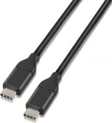 USB-C кабель 3.1 Aisens A107-0061 Чёрный 1 m цена и информация | Кабели для телефонов | 220.lv