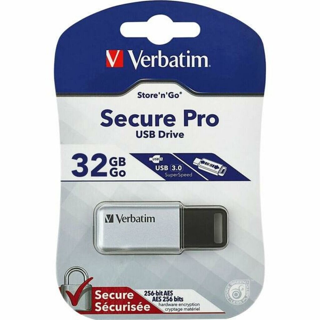 USB atmiņa Verbatim Secure Pro cena un informācija | USB Atmiņas kartes | 220.lv