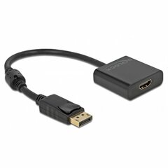 Адаптер для DisplayPort на HDMI DELOCK 63585 Чёрный цена и информация | Адаптеры и USB разветвители | 220.lv
