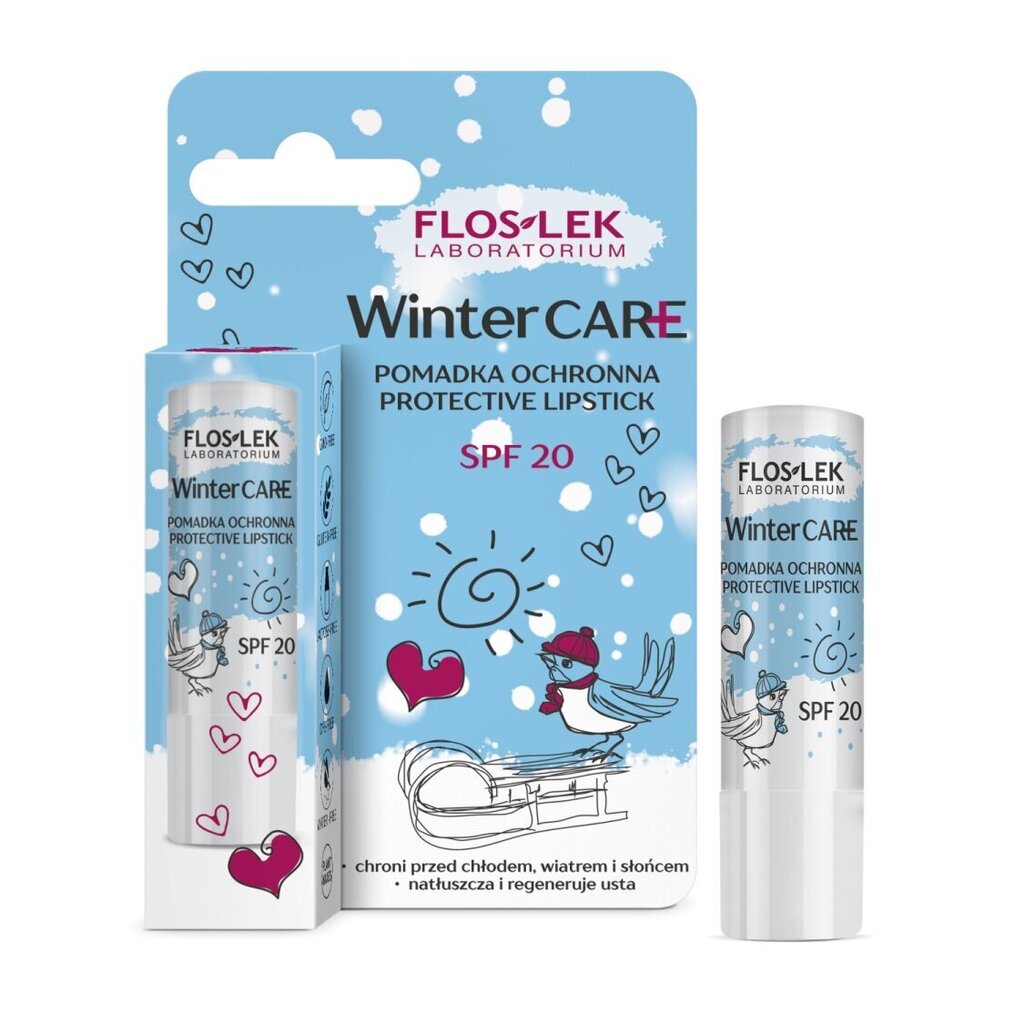 Lūpu balzams Floslek Winter Care SPF20 cena un informācija | Lūpu krāsas, balzāmi, spīdumi, vazelīns | 220.lv