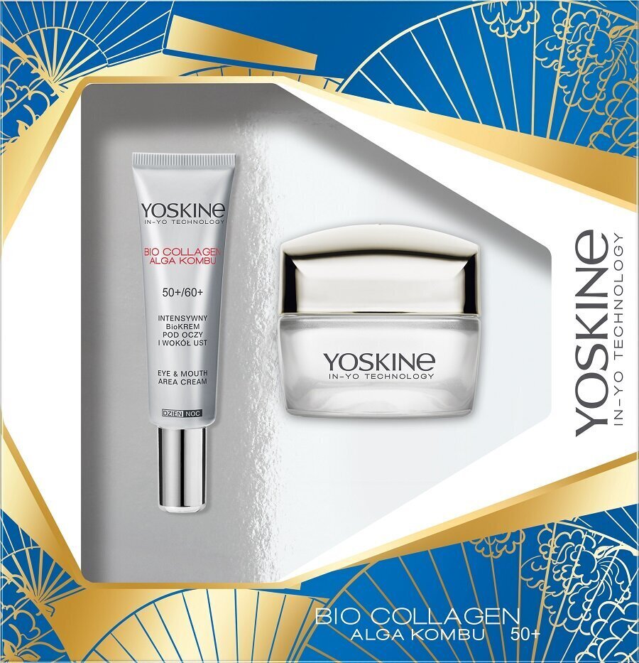 Komplekts Yoskine Bio Collagen: dienas krēms 50+, 50 ml + acu krēms, 15 ml cena un informācija | Sejas krēmi | 220.lv