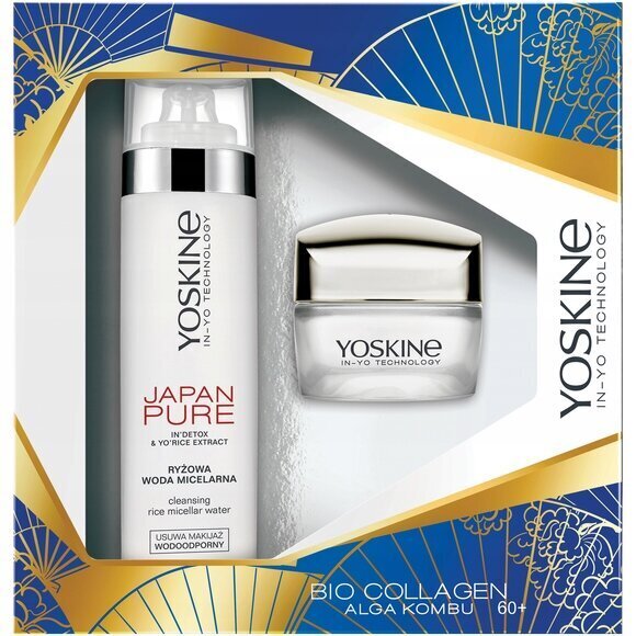 Komplekts Yoskine Bio Collagen: dienas krēms 60+, 50 ml + Japan Pure Rice micelārais ūdens, 200 ml cena un informācija | Sejas krēmi | 220.lv