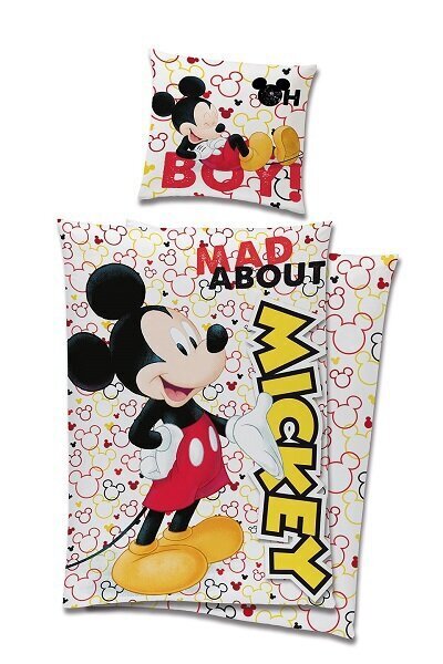 Mickey Mouse gultas veļa 160 x 200 + 70 x 80 cm cena un informācija | Gultas veļas komplekti | 220.lv