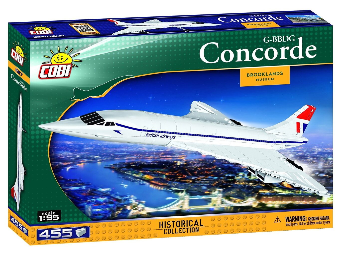 COBI - Konstruktors Concorde G-BBDG, 1/95, 1917 cena un informācija | Konstruktori | 220.lv