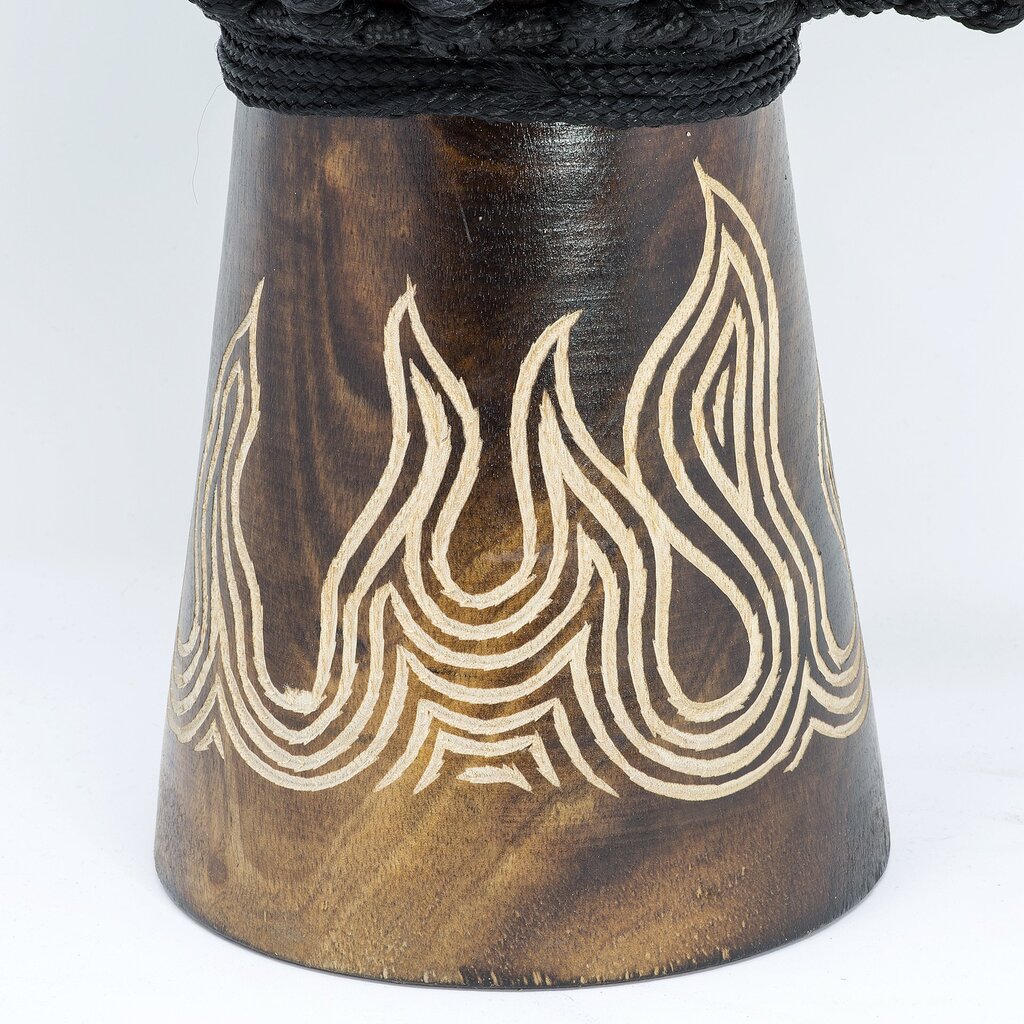 Džembe Terre Carved - grebtas liesmas, 25 cm cena un informācija | Perkusijas | 220.lv