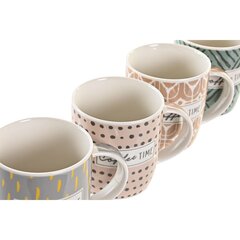 Krūze DKD Home Decor Kafija Daudzkrāsains Porcelāns (365 ml) (4 gb.) cena un informācija | Glāzes, krūzes, karafes | 220.lv