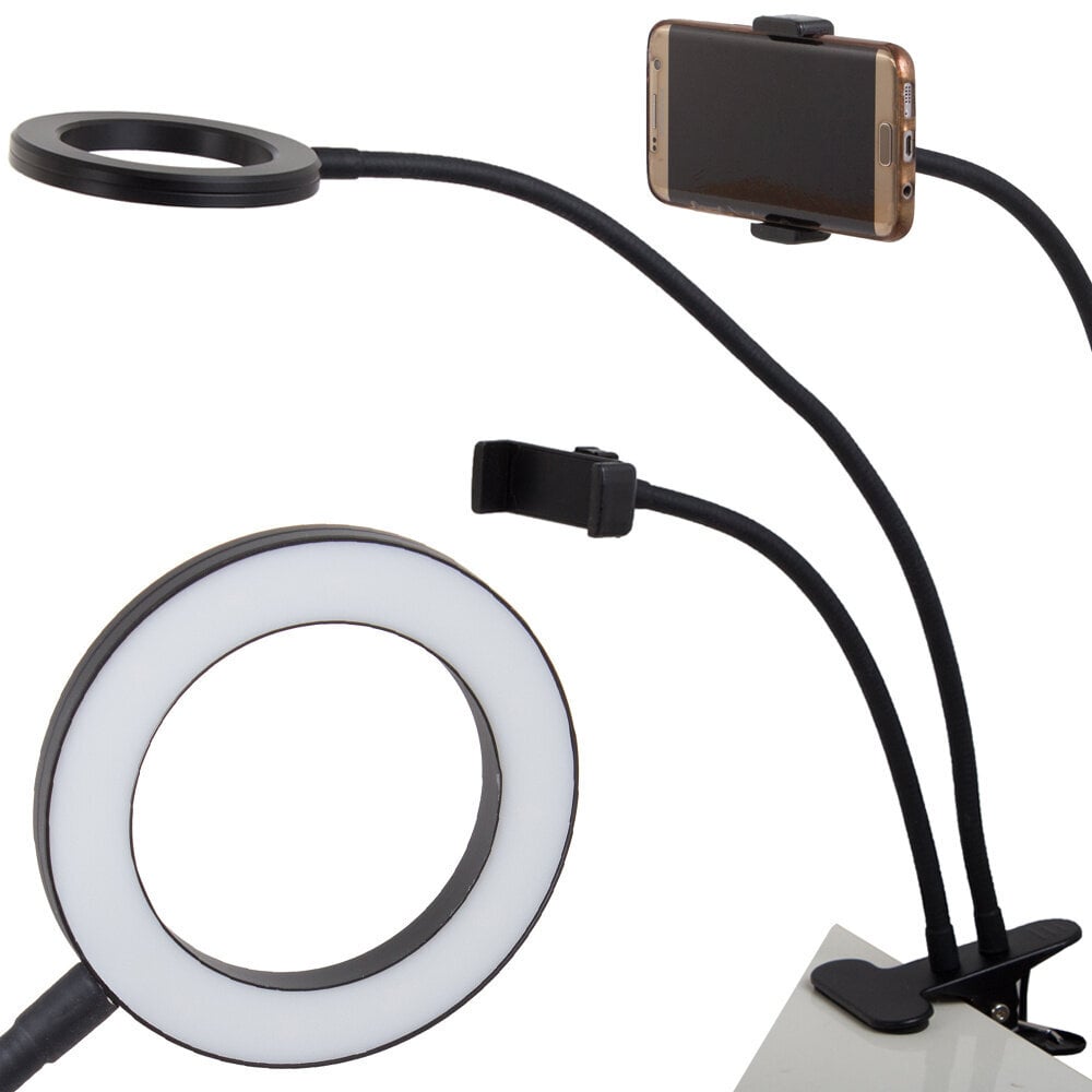 24 LED galda lampa ar klipu tālruņa turētāju cena un informācija | Galda lampas | 220.lv