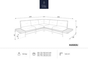 Āra dīvāns Calme Jardin Hawai, zils цена и информация | Садовые стулья, кресла, пуфы | 220.lv