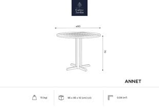 Садовый столик Calme Jardin Annet, белый цвет цена и информация | Столы для сада | 220.lv