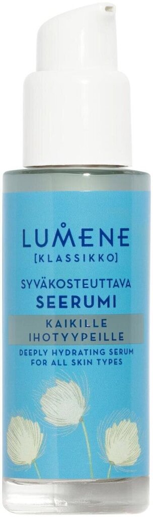Sejas serums Lumene Klassikko Face Care Deeply Hydrating, 30 ml cena un informācija | Serumi sejai, eļļas | 220.lv