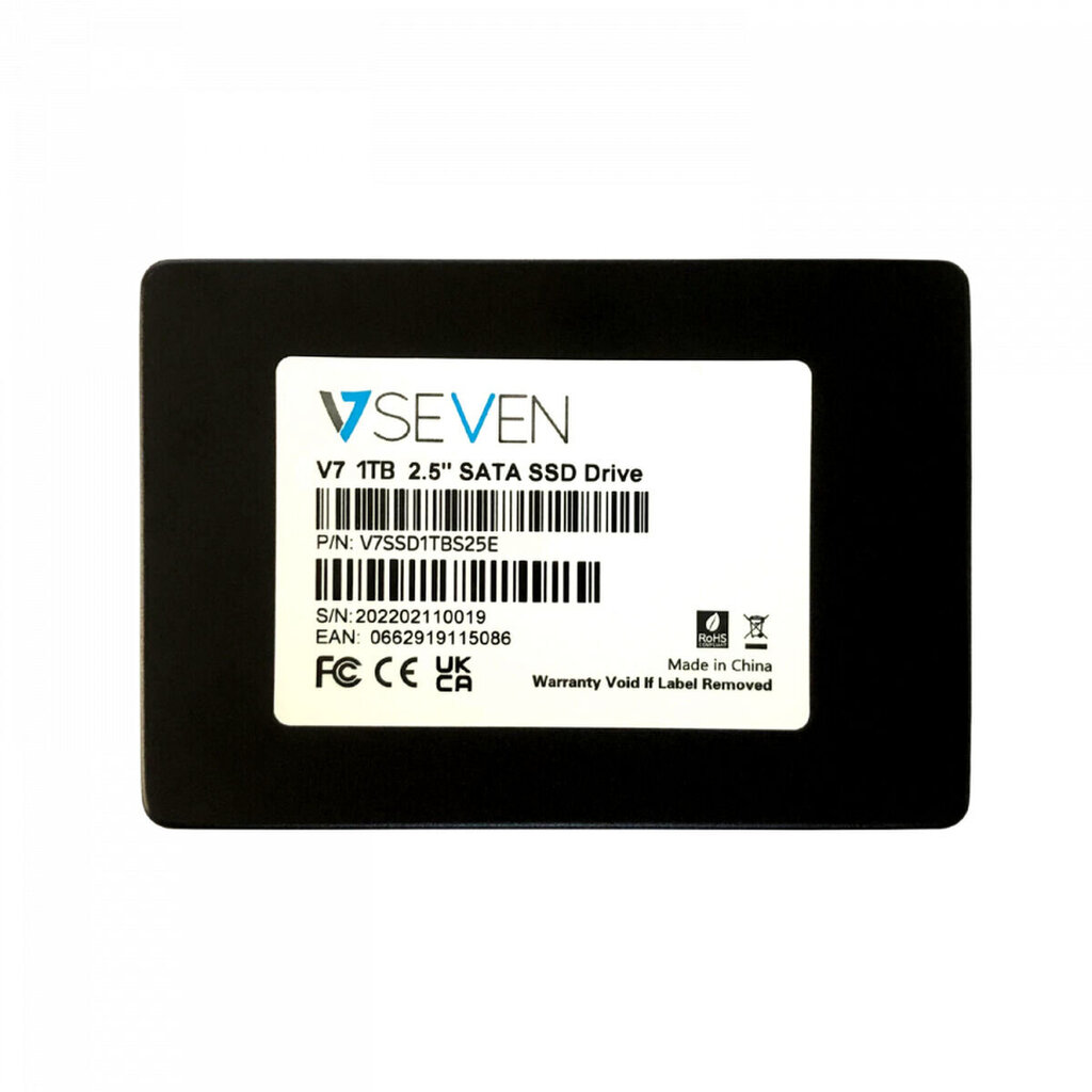 Cietais disks V7 V7SSD1TBS25E 1000 GB 2,5" cena un informācija | Ārējie cietie diski | 220.lv