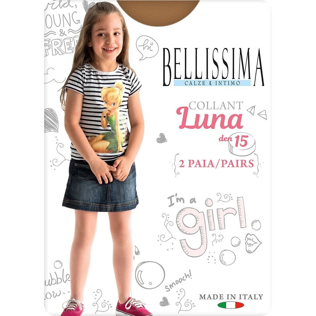 Bērnu zeķubikses Luna 15 natural 2pr cena un informācija | Zeķes, zeķubikses meitenēm | 220.lv