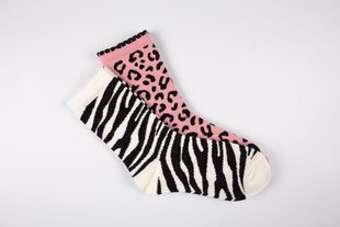 Meiteņu zeķes B502 zebra/leopards 2pr цена и информация | Носки, колготки для девочек | 220.lv