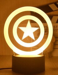 3D лампа Led Marvel цена и информация | Детские светильники | 220.lv