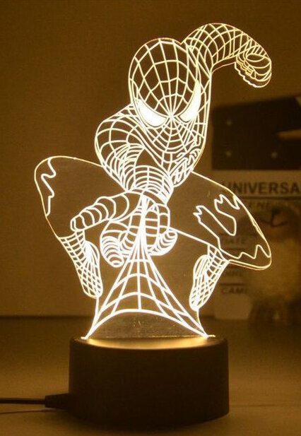 Lampa 3D Led Marvel cena un informācija | Lampas bērnu istabai | 220.lv