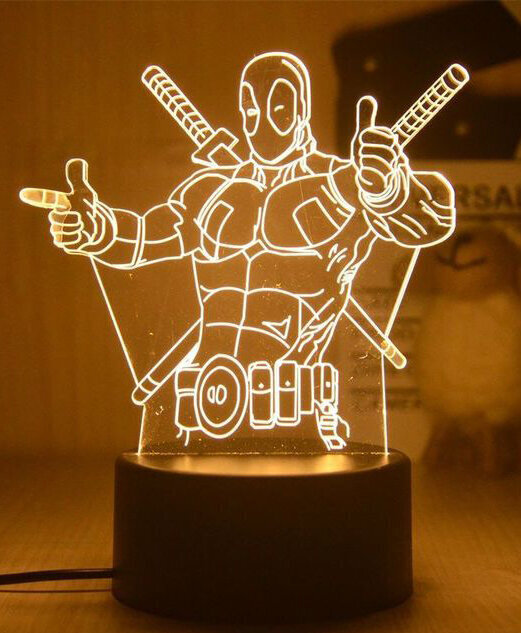 Lampa 3D Led Marvel cena un informācija | Lampas bērnu istabai | 220.lv