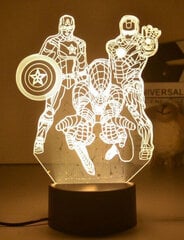 Lampa 3D Led Marvel цена и информация | Детские светильники | 220.lv
