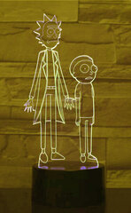 Lampa 3D Led Rick and Morty цена и информация | Детские светильники | 220.lv