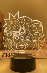 3D лампа Led Rick and Morty цена и информация | Детские светильники | 220.lv