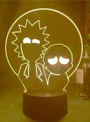 3D лампа Led Rick and Morty цена и информация | Детские светильники | 220.lv