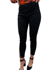 Черные брюки-капри -I dodo цена и информация | Женские джинсы | 220.lv