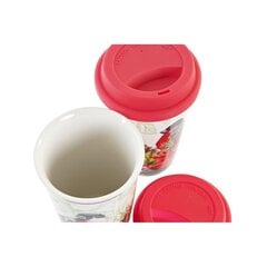 Кружка Mug DKD Home Decor Птица Фарфор Красный Силикон (400 ml) (2 штук) цена и информация | Стаканы, фужеры, кувшины | 220.lv