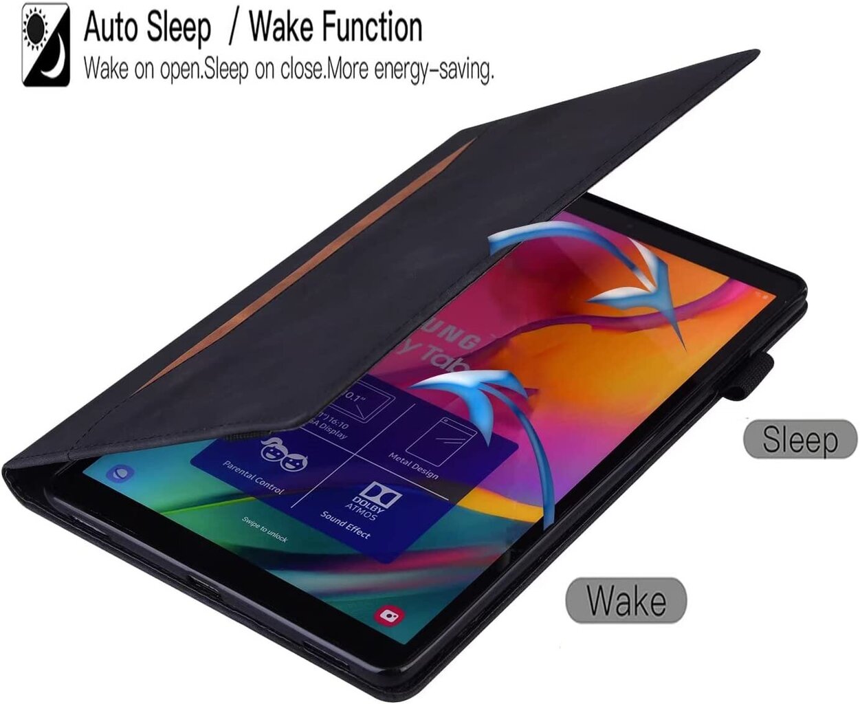 Korpuss Samsung Galaxy Tab A 8,0 collu T290, melns cena un informācija | Somas, maciņi | 220.lv
