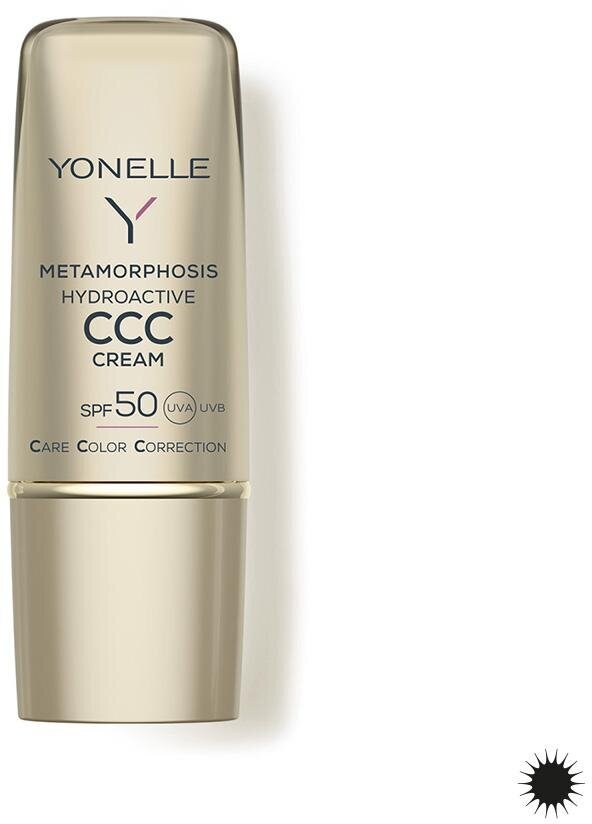 Yonelle Metamorphosis Hydroactive CCC Cream SPF 50 Gold Tan Tinting sejas krēms, 30 ml cena un informācija | Sejas krēmi | 220.lv