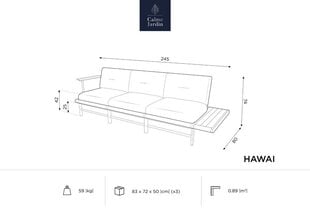 Āra dīvāns Calme Jardin Hawai, zils cena un informācija | Dārza krēsli | 220.lv
