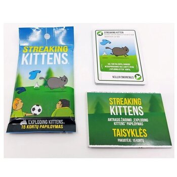 Galda spēle Exploding Kittens papildinājums Streaking Kittens, LT cena un informācija | Galda spēles | 220.lv