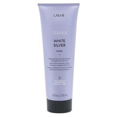 Маска для волос нейтрализующая желтые оттенки Lakme Teknia White Silver Mask, 250мл цена и информация | Бальзамы, кондиционеры | 220.lv