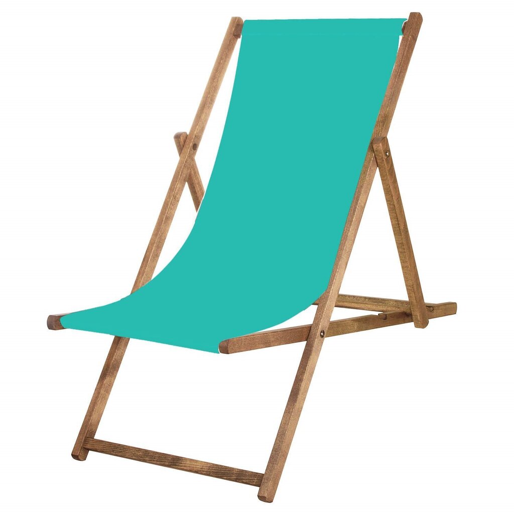 Koka saliekamā gulta Springos, zila cena un informācija | Sauļošanās krēsli | 220.lv